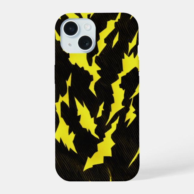 Thunderstrike Fur Design iPhone 15 Case (Back)