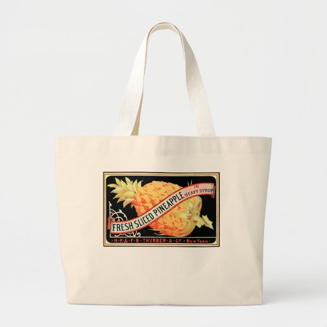 THURBER AND CO. PINEAPPLE LARGE TOTE BAG (Front)