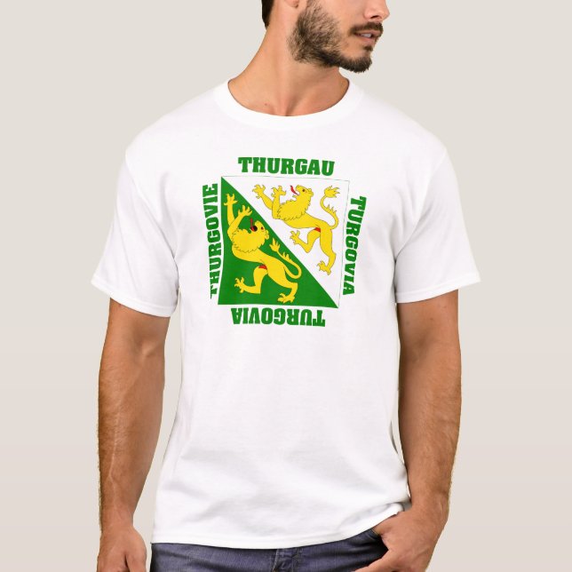 Thurgau Switzerland Canton Flag T-Shirt (Front)