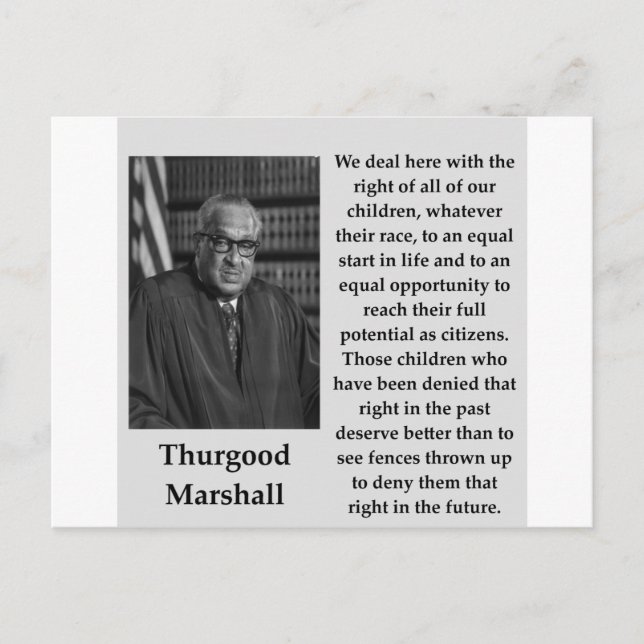 Thurgood Marshall quote Postcard (Front)