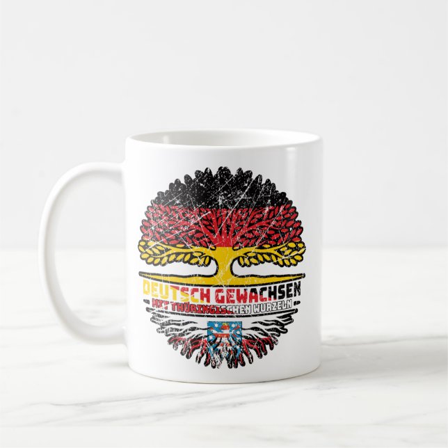Thüringen Thüringisch Deutsch Deutschland Baum Coffee Mug (Left)