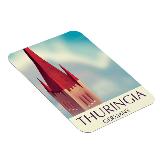 Thuringia Germany travel poster Magnet (Right Side)