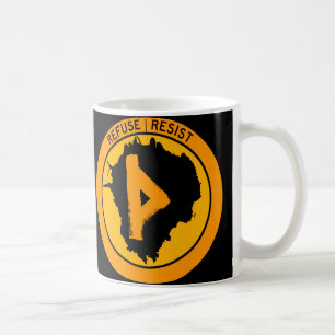 Thurisaz Inkblot Refuse Resist Coffee Mug
