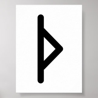 THURISAZ Nordic Rune (Thorn, Giant) | Elder Futhar Poster