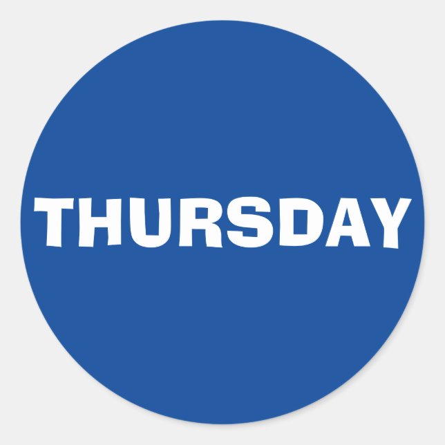 Thursday Ad Lib Royal Blue Sticker by Janz (Front)