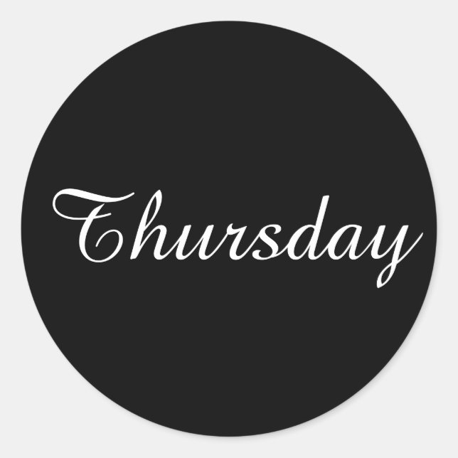 Thursday Amazone Black Sticker by Janz (Front)