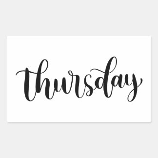 Thursday - Calligraphy / Lettering Sticker