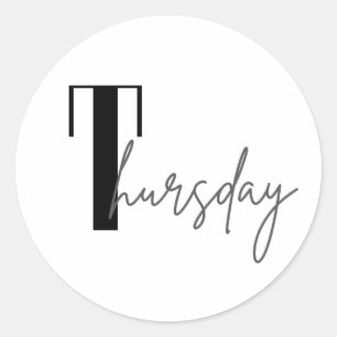 Thursday Classic Round Sticker