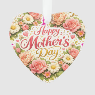 Thursday elegant floral heart ceramic or ornament