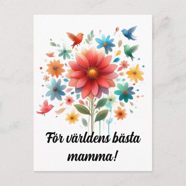 Thursday. Flowers. Postcard (Front)
