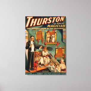 Thurston - Demons & Donkey Vanish Trick Magic Canvas Print