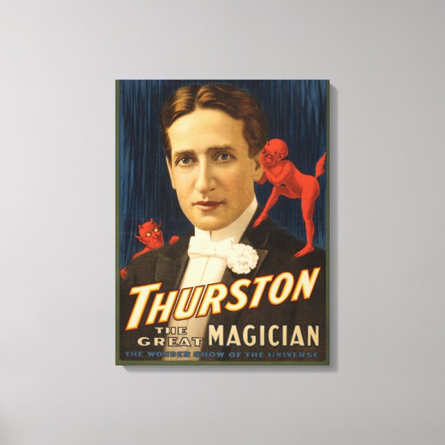 Thurston, Devil telling him secrets Magic Canvas Print (Front)