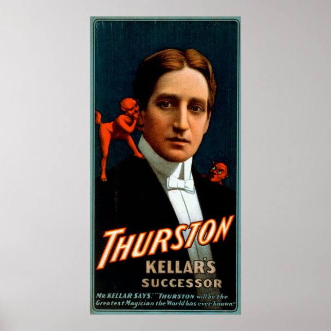 Thurston, Devil telling him secrets Magic Poster (Front)
