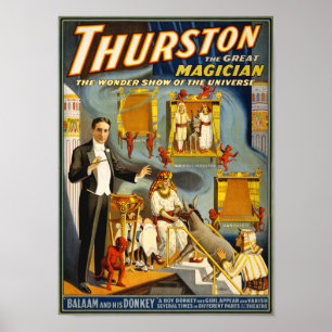 Thurston le grand magicien Poster vintage 1914