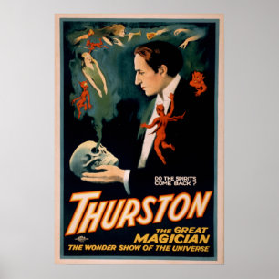 THURSTON Magicien Illusionniste VAUDEVILLE Poster