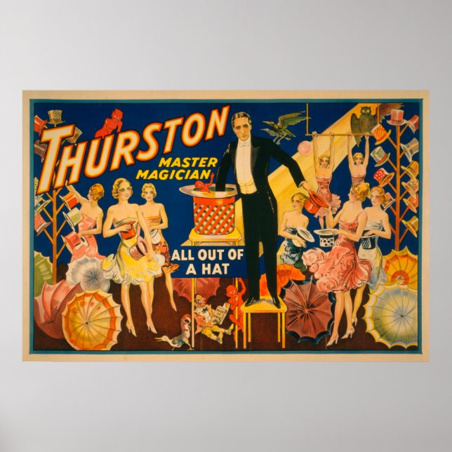 Thurston, Master Magician "Out of a Hat" Magic Poster (Front)
