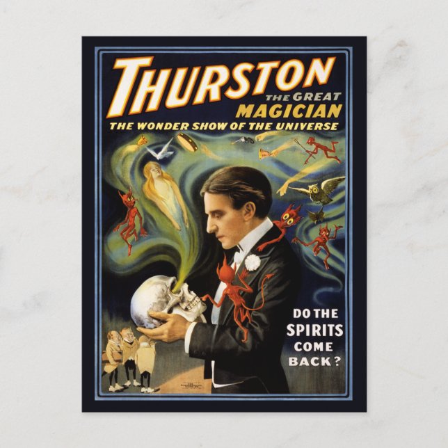 Thurston the great magician 1915 Vintage Poster Postcard (Front)