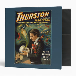 Thurston the Great Magician Holding Skull Magic Binder