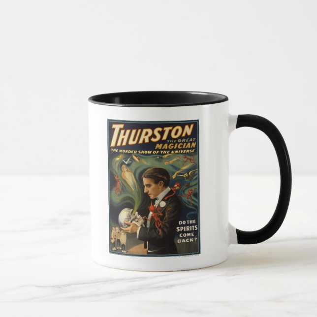 Thurston the Great Magician Holding Skull Magic Mug (Right)