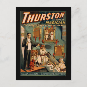 Thurston the great magician postcard