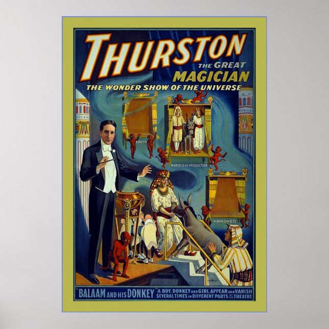 Thurston the Great Magician~Vintage Magician Poster (Front)