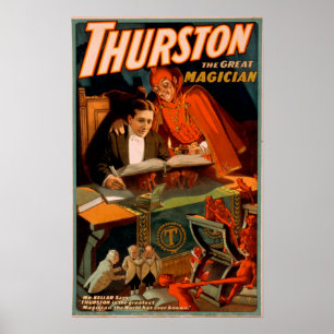 Thurston the Great Magician w/ Devil Magic Poster