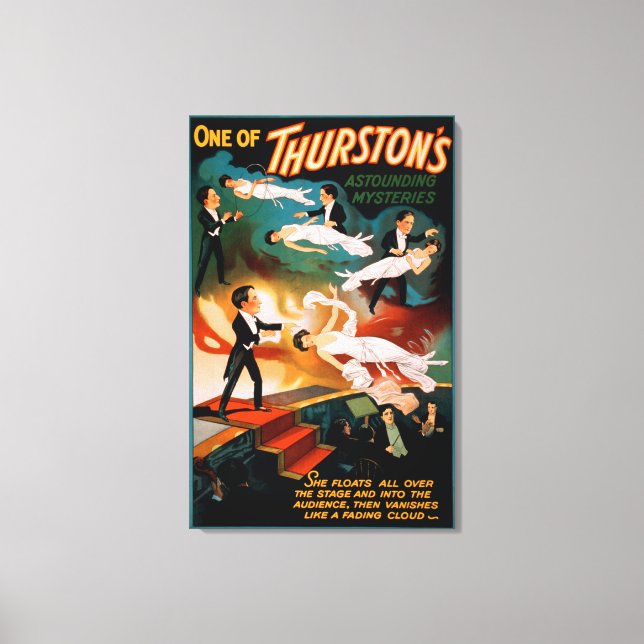 Thurston's Astounding Mysteries Magic Poster Canvas Print (Front)
