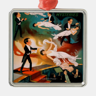 Thurston's Astounding Mysteries Magic Poster Metal Ornament