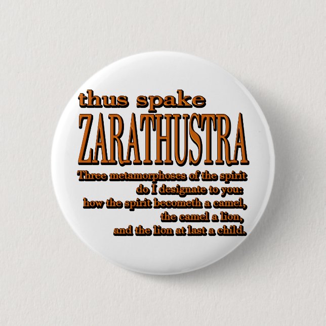 Thus Spake Zarathustra 2 Inch Round Button (Front)