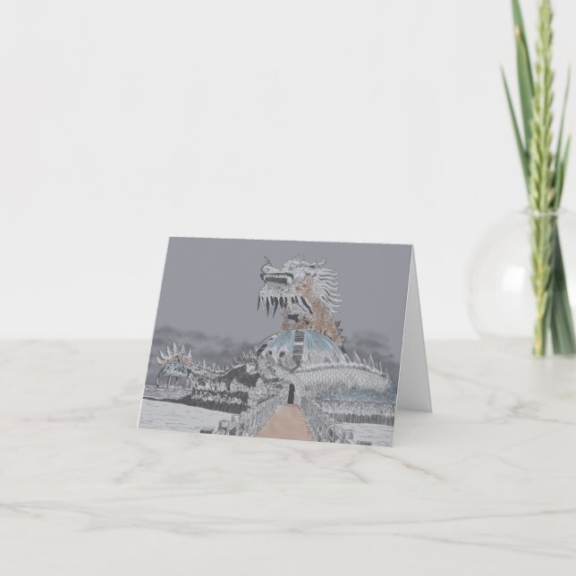 Thuy Tien Lake Abandoned Water Park Illustration Card (Front)