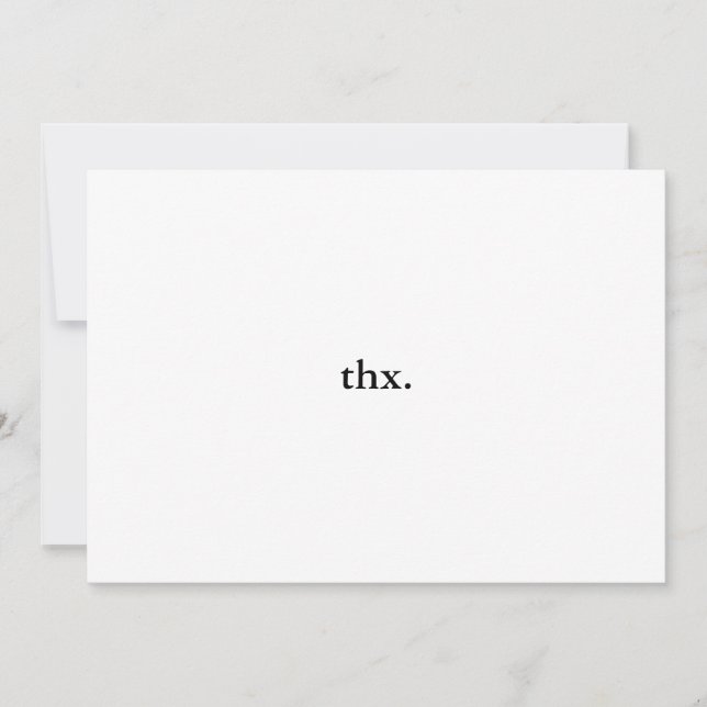 thx. drôle de carte de remerciements minimale (Devant)