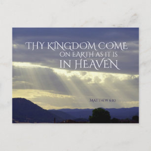 Thy Kingdom Come on Earth as in Heaven, Custom Postcard