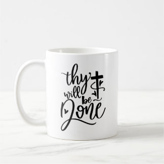 Thy Will Be Done Bible Verse Modern Christian Coffee Mug