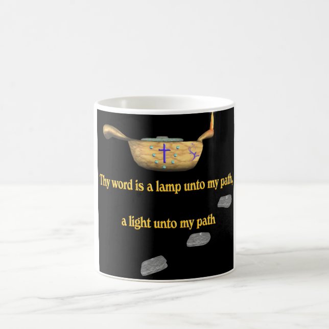 Thy word is a lamp card psalm 119 coffee mug (Center)