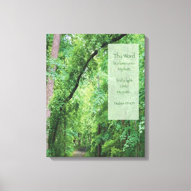 Thy Word is a Lamp Unto my Feet Canvas Print (Front)