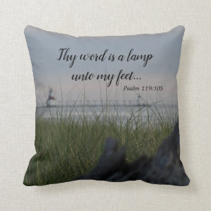Thy Word Is A Lamp Unto My Feet Throw Pillow
