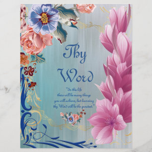 Thy Word Poem Personalized Paper