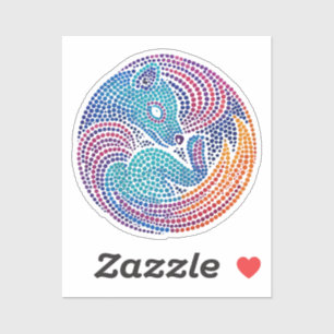 Thylacine Dream – Vibrant Dot Art in Modern Colour