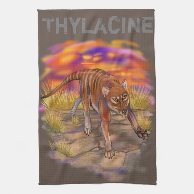 Thylacine Kitchen Towel (Vertical)