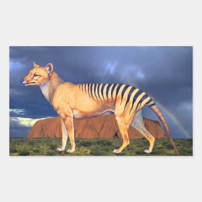 Thylacine (Tasmanian Tiger) Sticker (Front)