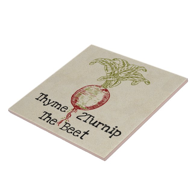 Thyme 2Turnip The Beet Ceramic Tile (Side)