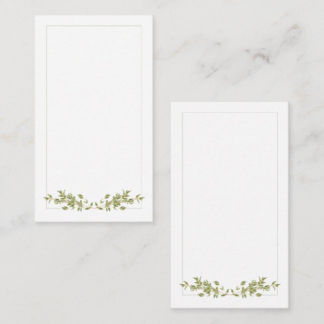 THYME 3.5x2 Flat Note Card / Vertical (Front/Back)