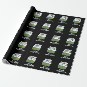Thyme After Thyme Funny Herb Pun Dark BG Wrapping Paper