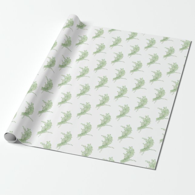 Thyme Drawing Wrapping Paper (Unrolled)