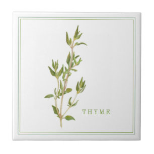 THYME FRAIS 4.25x4.25 Carreaux en céramique (+text
