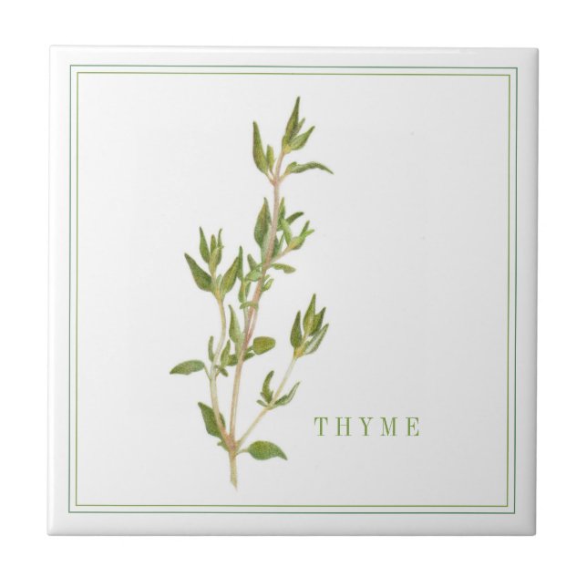 THYME FRAIS 4.25x4.25 Carreaux en céramique (+text (Devant)