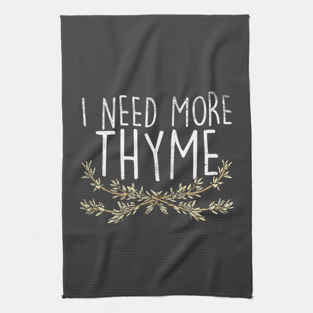Thyme Herb Plant  Kitchen Towel (Vertical)
