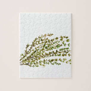 Thyme herbs kitchen art watercolour painting jigsaw puzzle