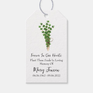 Thyme Seed Packet Memorial Funeral Gift Tags