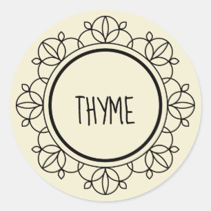 Thyme spice sticker